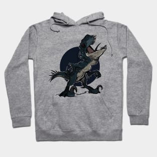 Night Fury: The Dinosaur in Blue and Black Hoodie